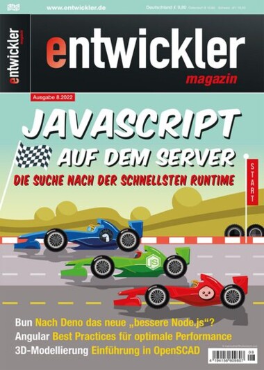 Cover Entwickler Magazin 08 - 2022